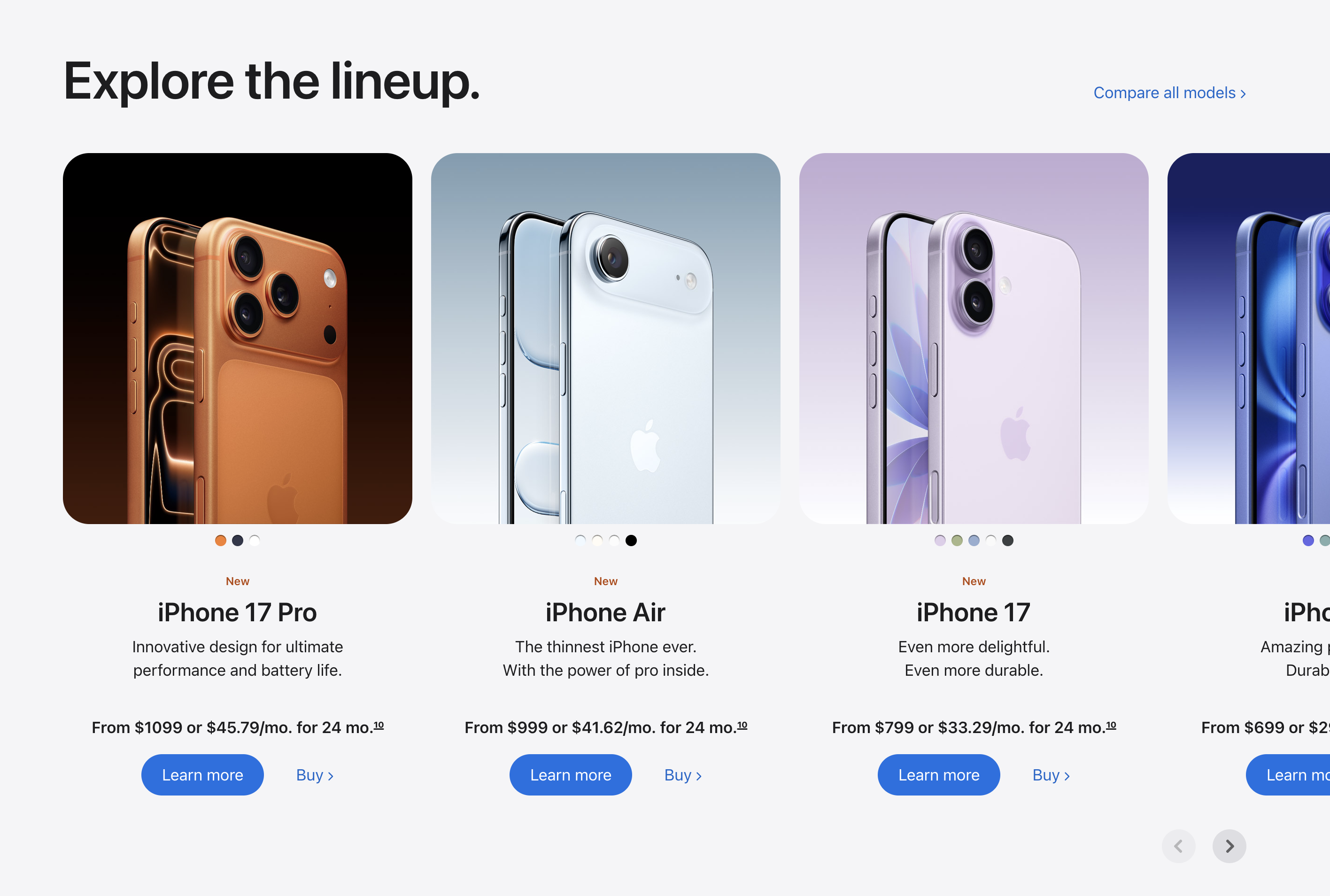 apple.com UI component