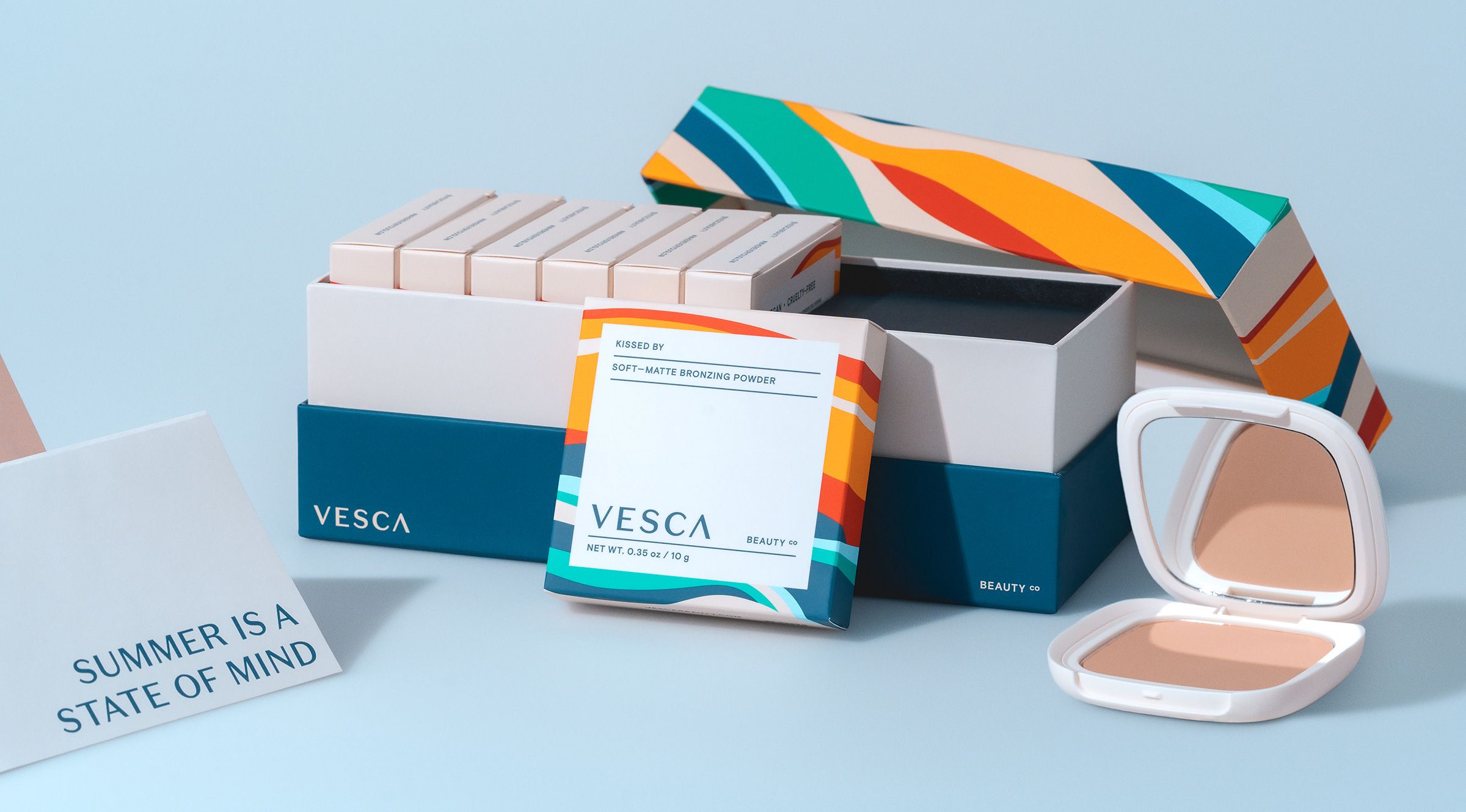 Vesca beauty product packaging