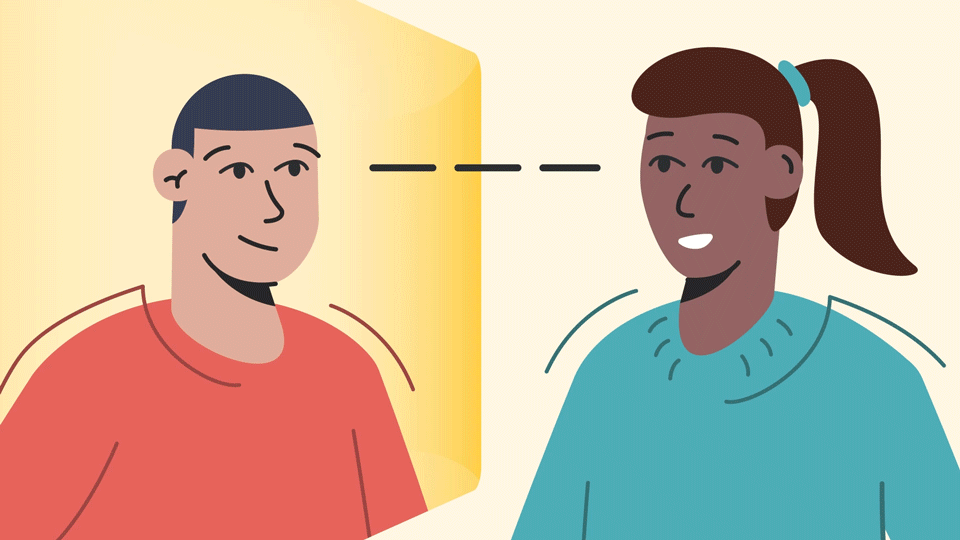 Design patterns demonstrating increased eye contact in video calls